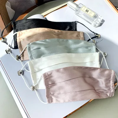 

newest style 100% mulberry silk facemask double side silk facemask