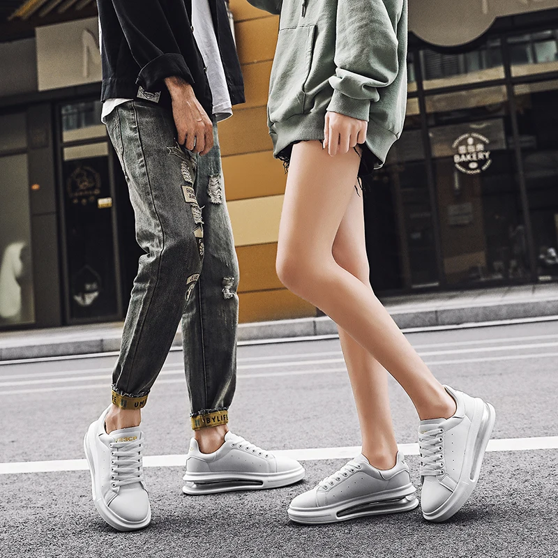 

Couple Shoes Men High Quality Breathable Air Cushion Shoes Wholesale Stock Cheap Price Fashion Casual Skateboard Women's Shoes