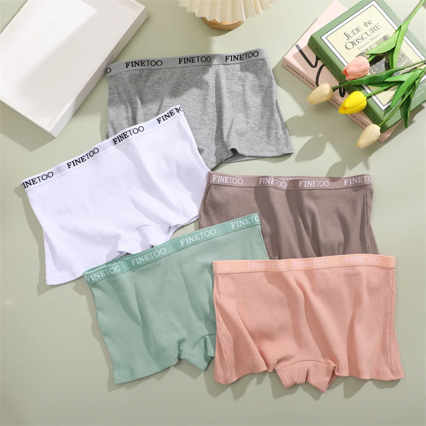 

FINETOO Women Cotton Safety Shorts Comfortable Panties Boyshorts Elastic Breathable Underwear Protective Underpants