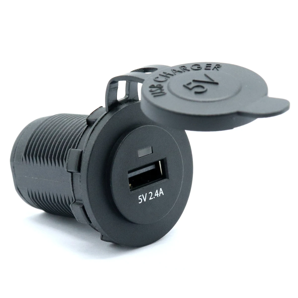 Round Vehicle Modification Usb Car Mount Charger Port Output 5v