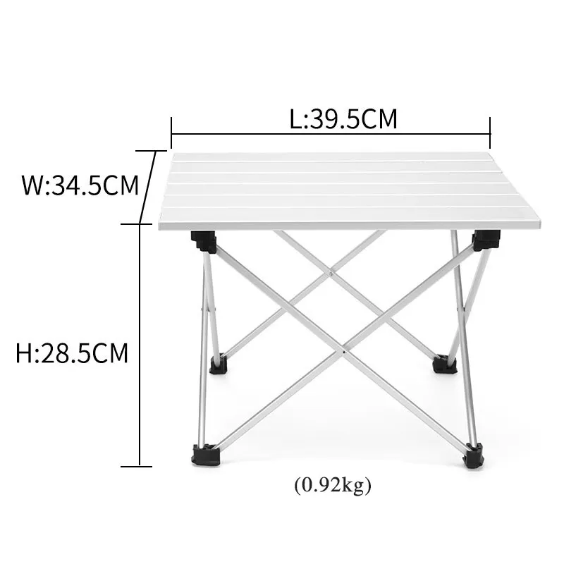 JSJM Modern Outdoor Foldable Camping Desk Aluminum Alloy Lightweight Portable Folding Table