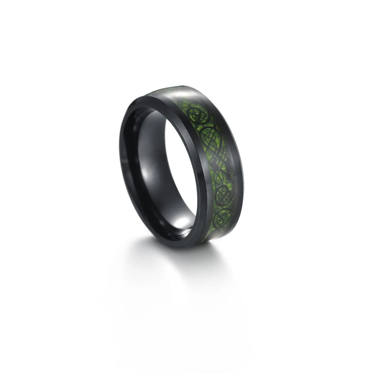 

Tik Tok accessories red carbon fiber dragon ring men's jewelry hand ornaments wholesale