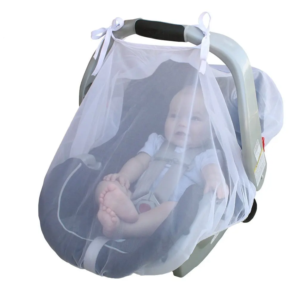 

Infant Carrier Fitted Insect Bug Netting Baby Carriage Breathable Encrypted Soft Seats Cover Drawstring Baby Mosquito Net