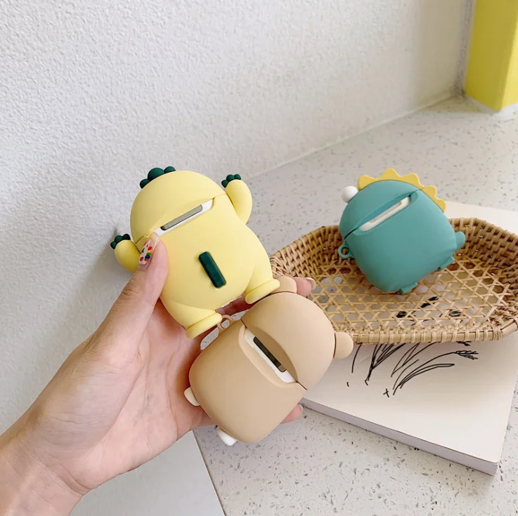 Travel Earphone Storage Case Hot Selling Cute 3D Cartoon Silicone Wireless Earphone Box For Airpod
