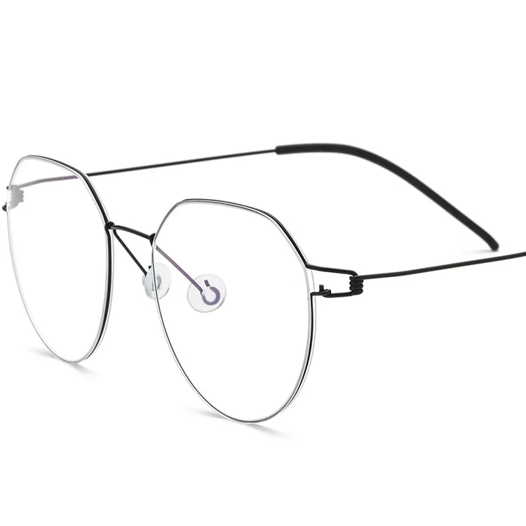 

Ultralight Titanium Alloy Screwless Rimless Men Women Irregular Optical Prescription Spectacle Frame Glasses Eyeglasses 28635, Picture