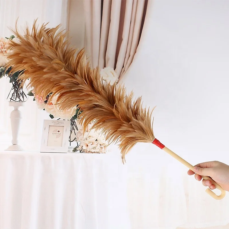 

High Quality Natural Rooster Chicken Feather Duster for Household Shop Car Cleaning