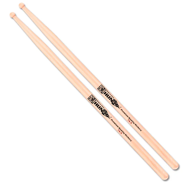 

HUN Brand American Hickory 7A-5 Drumsticks for professional drummers