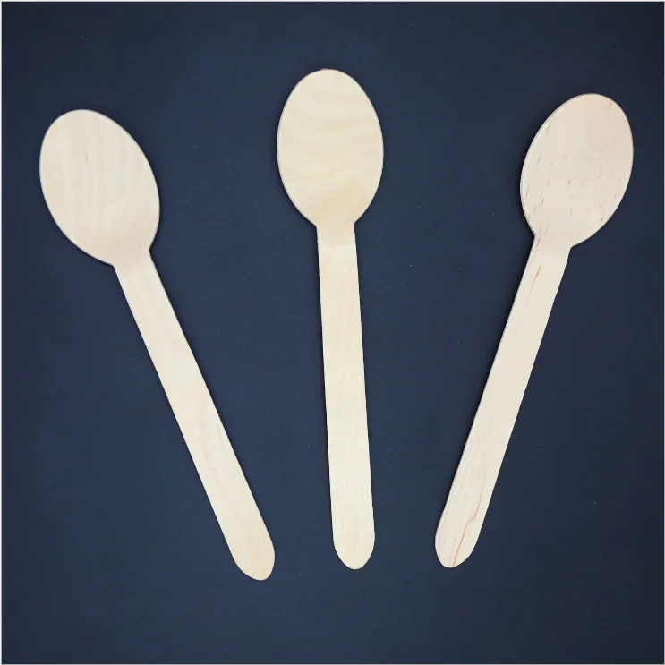160mm Grade A high quality Disposable Birch Wooden Spoon