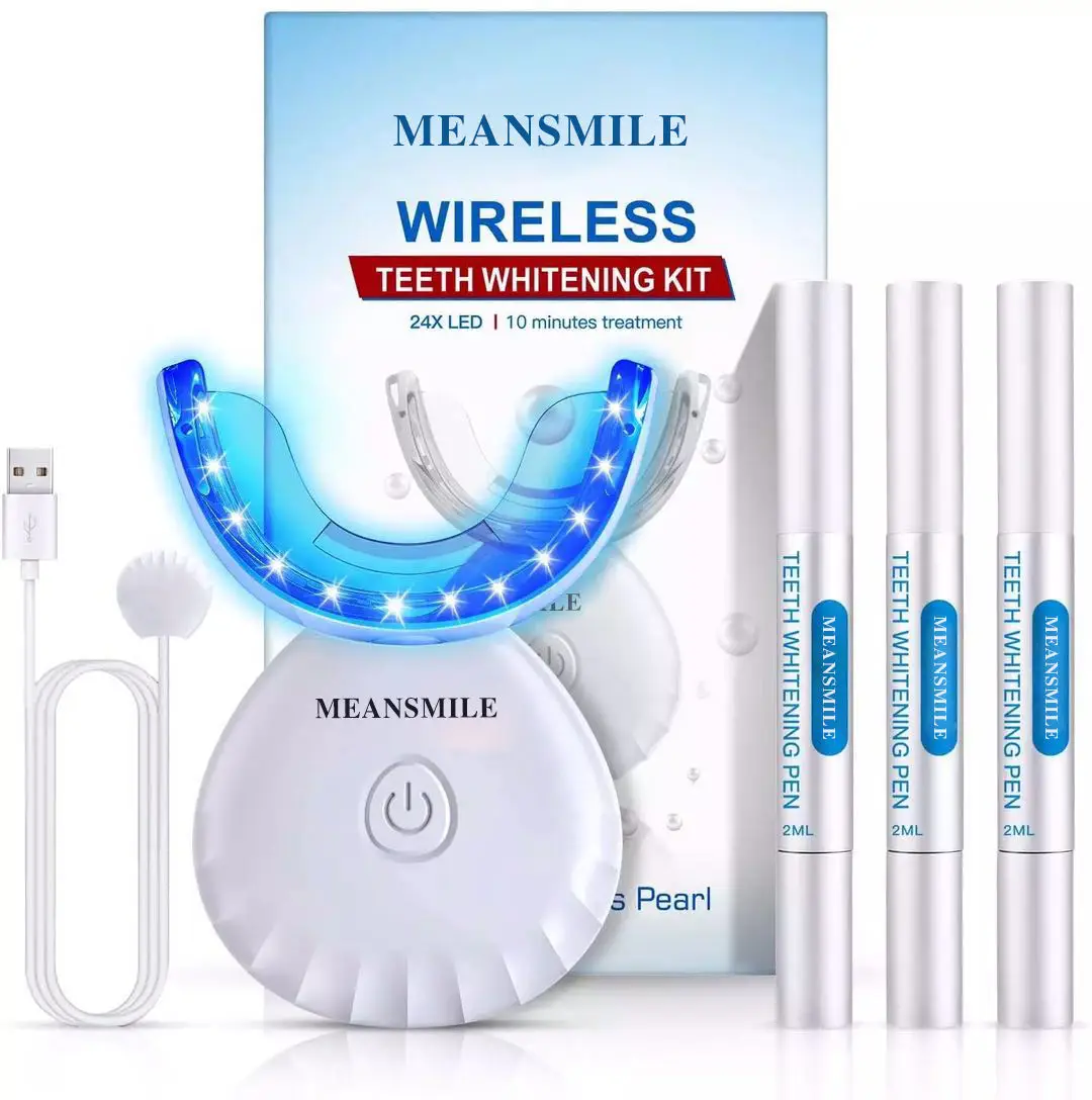 

New Pattern CE Approved Teeth Whitening Kits Private Logo Wireless Led Teeth Whitening Kit