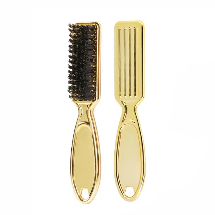 

Electroplating handle broken hair brush portable pocket beard cleaning brush tool for man