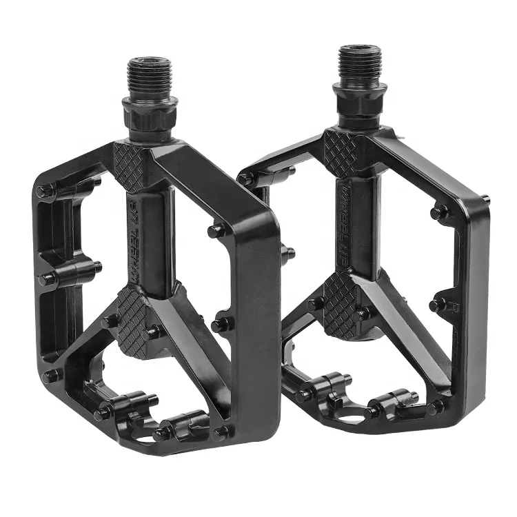 

WHEEL UP MTB Road Bicycle Pedals Double DU Ultralight Aluminum Alloy Cycling Pedals Non-slip Bike Pedal, Black