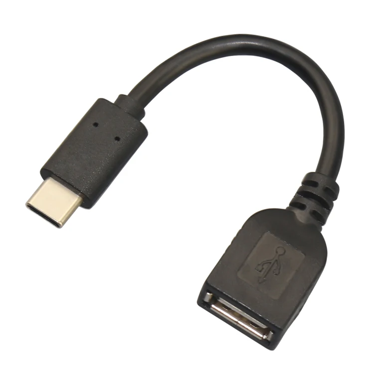 

USB Type C male to USB A 2.0 AF female OTG adapter data cable, Black