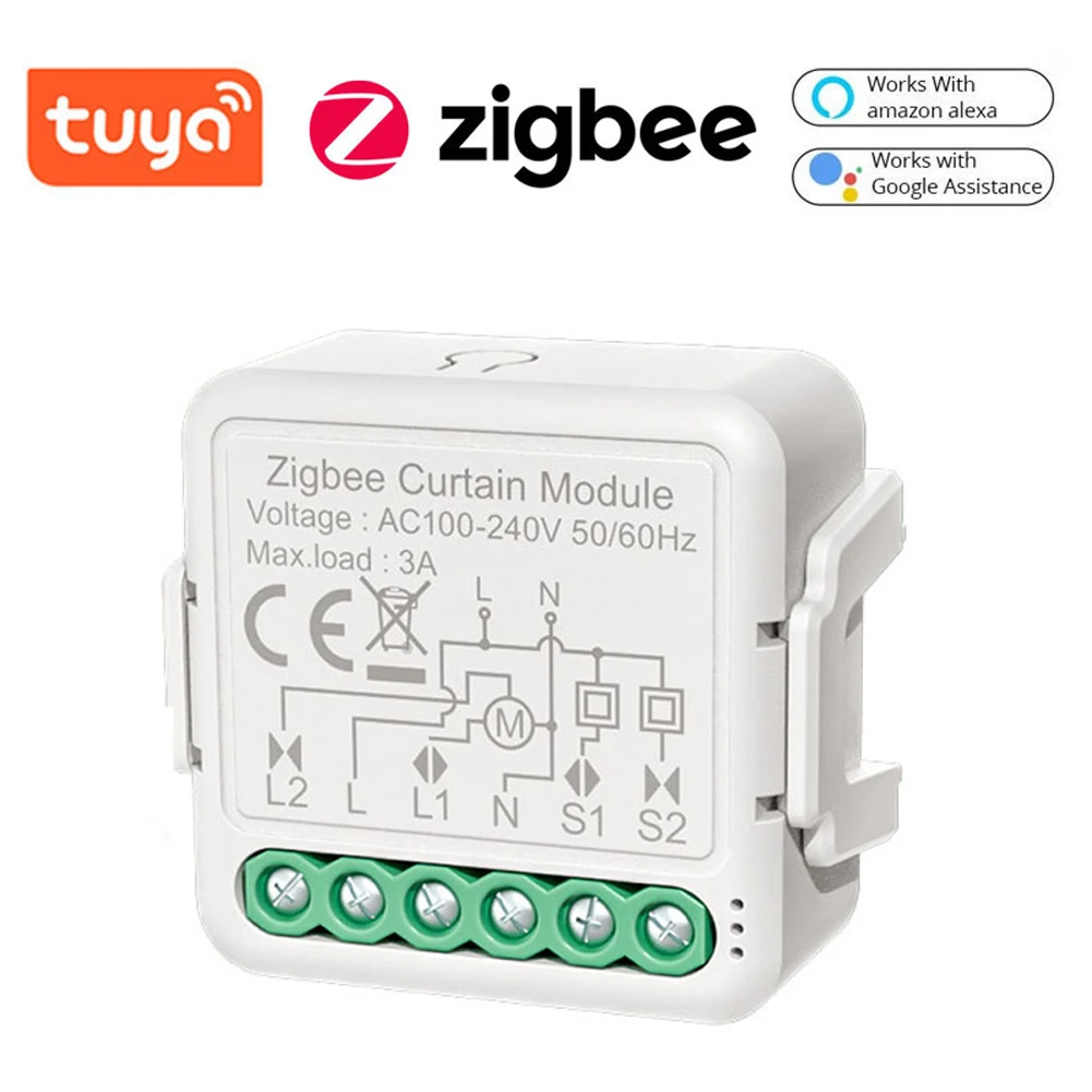 

Tuya ZigBee / Wifi Tuya Smart Life Curtain Switch Module for Roller Shutter Blind Motor with Alexa Google Home App control