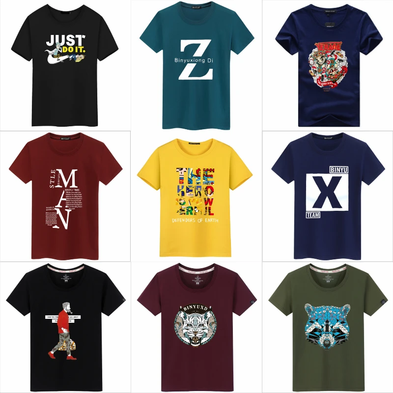 

T-shirt wholesale summer clothing men's short-sleeved T-shirt round neck printing letters