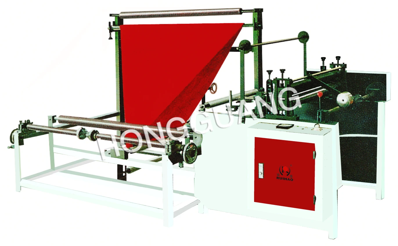 
two side sealing heat cutting pp opp bopp bag making machine 