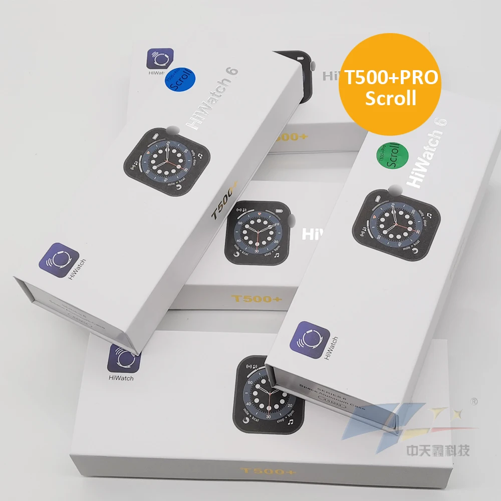 

2021 Upgrate T500+Pro hiwatch smartwatch android series 6 W26 HW12 FK88 T500+pro smart watch for men women, 5 colors