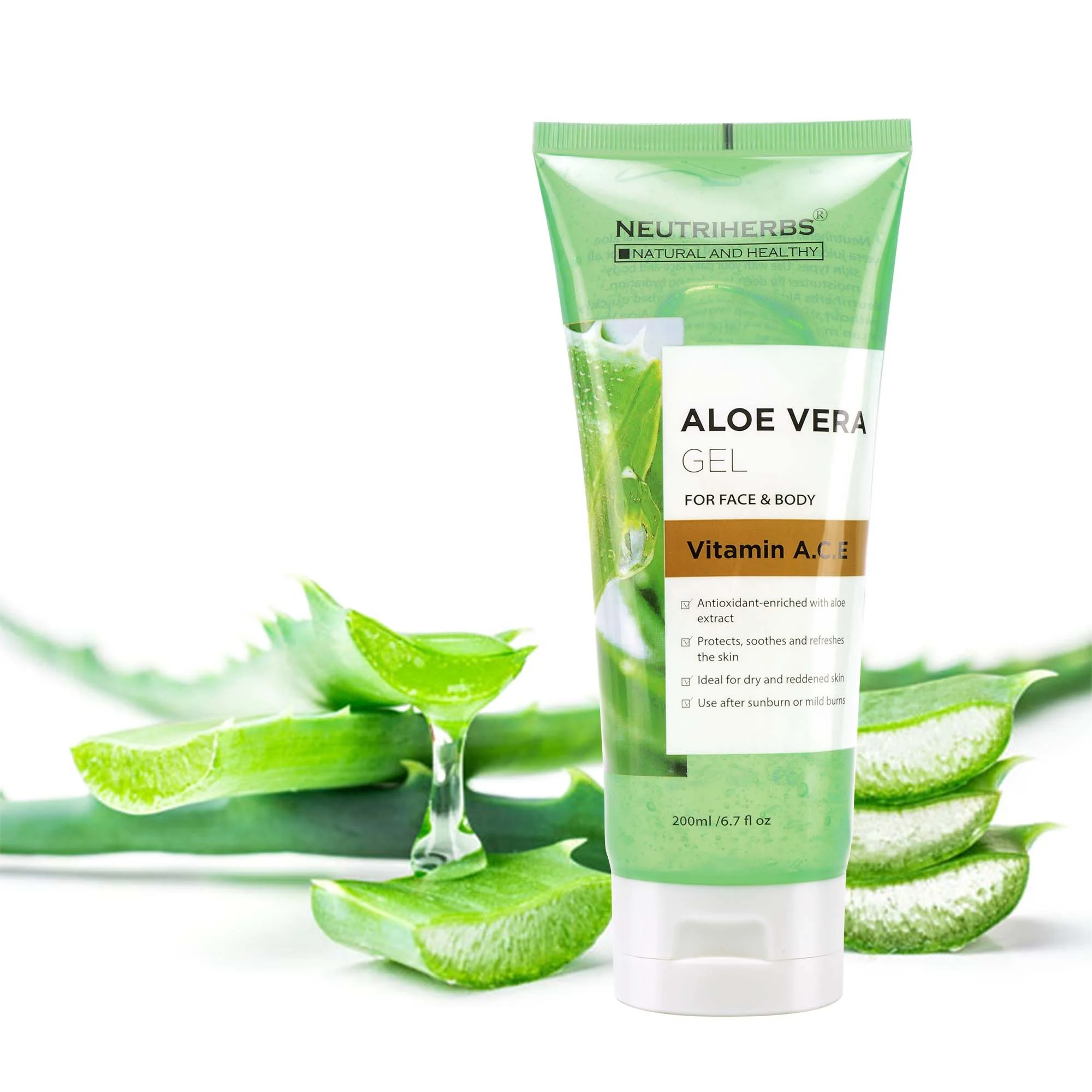 

Private Label Repair Skin Moisture Soothing Whitening Cream Aloe Vera Gel