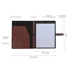 Popular Contrast Stitch Leather Padfolio with Strap Closure- Portfolio Folder/Business Portfolio for Men & Women