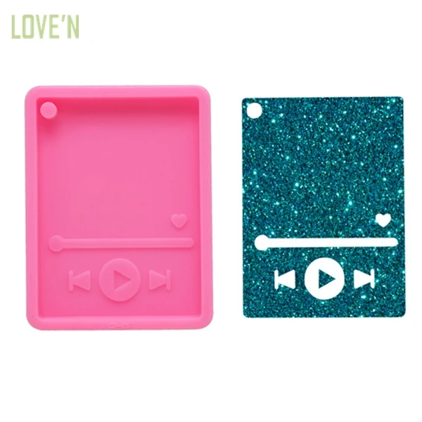 

LOVE'N LV152K DIY Handmade kawaii Charms Mould Spotify Shiny Music Player Silicone Mold for Keychains Epoxy resin