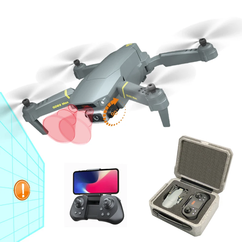 

Foldable RC quadcopter Mini Dron Global GD89 Max 2.4G WiFI FPV toy Drone with hd camera and gps drone vs Mavic Pro 2