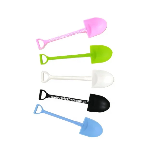 

Disposable Dessert Shop Pudding Plastic Shovel Dessert Shop Disposable Spoon Ice Cream Tableware Spoons, Black/white/pink/blue/green