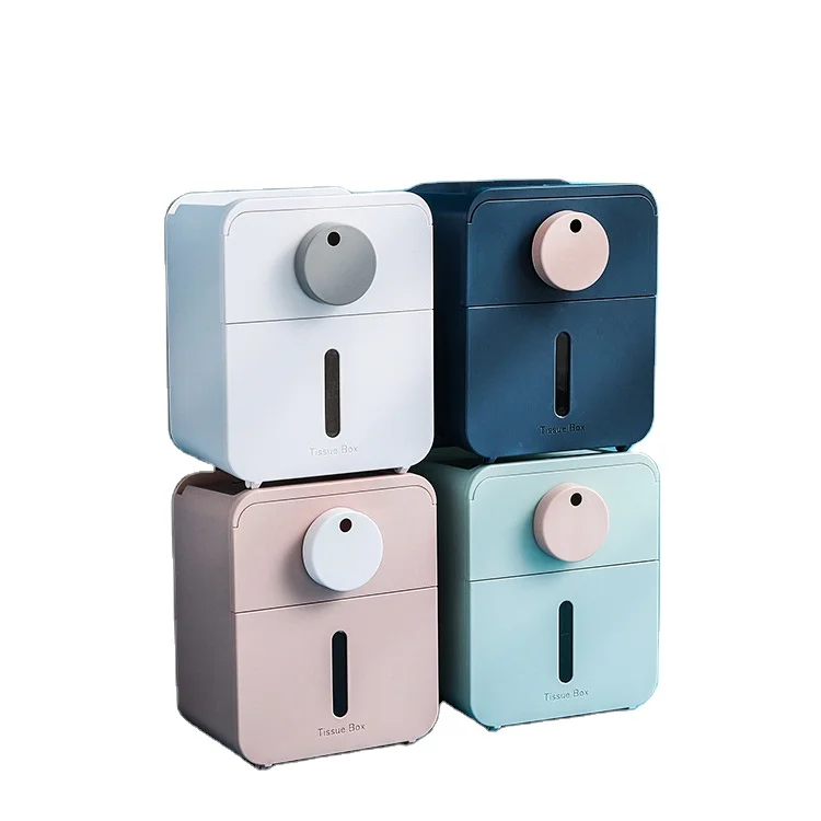 

Toilet tissue box toilet hole-free wall-mounted waterproof creative paper box creative paper roll stand
