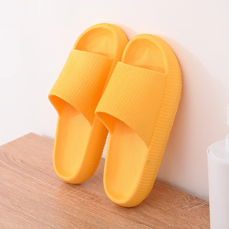 

summer flat home floor massage foam super soft quick drying sandals thick sole pillow slides slippers for women, Pictures