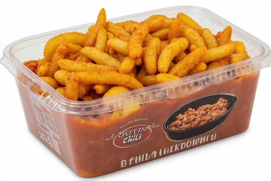 Skyline Chili three-way delivered in container