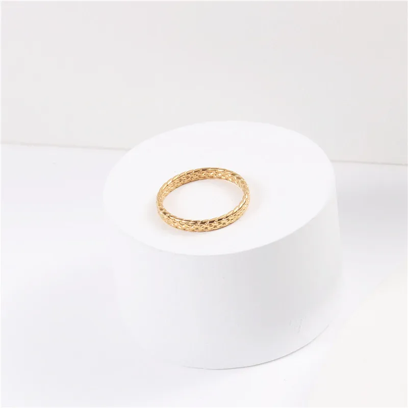 

High End 18K PVD Gold Plated Braided Finger Rings f