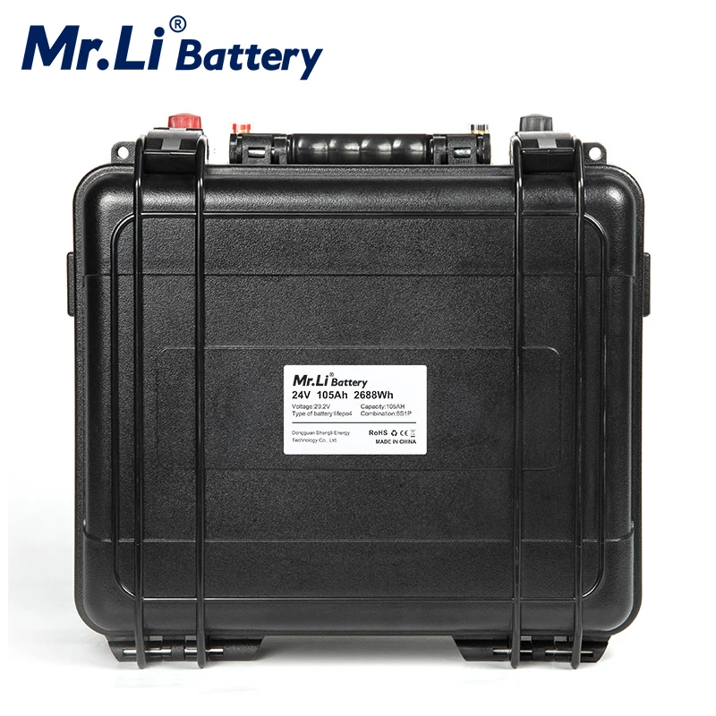 Lifepo4 24v 100ah Lithium Solar Battery 100ah Rechargeable Battery For