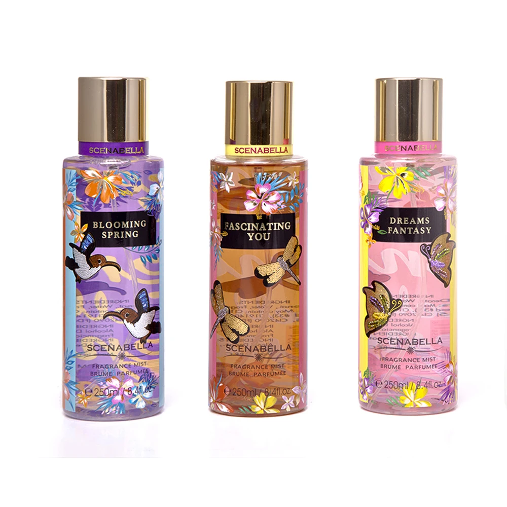 

Newest 250ml Body Spray Private Label Fine Fragrance Body Mist Splash For Women