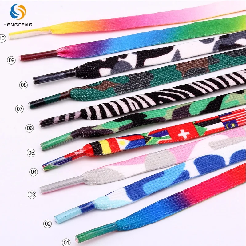 

custom letter shoelaces printer shoelace for dress shoes color flat 100cm camo shoe laces, Picture color or custom color