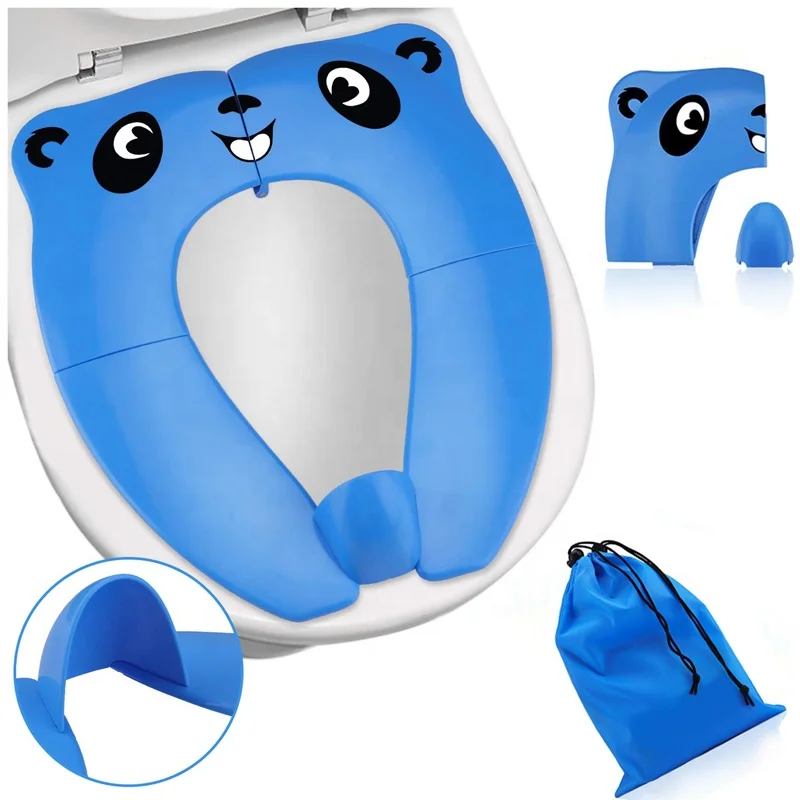 

OEM Portable Folding potty training toilet seat for baby good quality ABS material travel toilet training mat cover for kids
