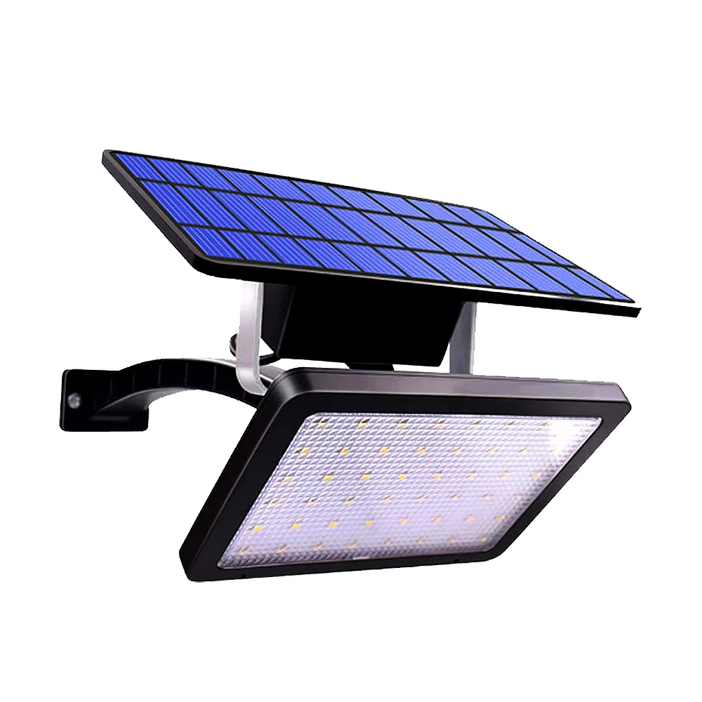 Factory 48lesds solar panel ip65 outdoor led wall solar garden lights with remote