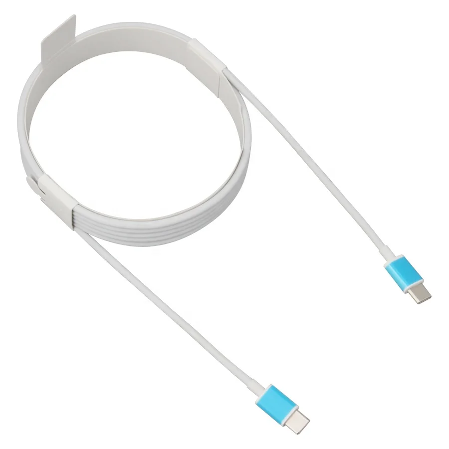 

USB TypeC to USB C Cable 2m USB-C Fast Charging Charger Wire Cord for Samsung S10 Xiaomi Mi9 Type-C Mobile Phone Cables, White