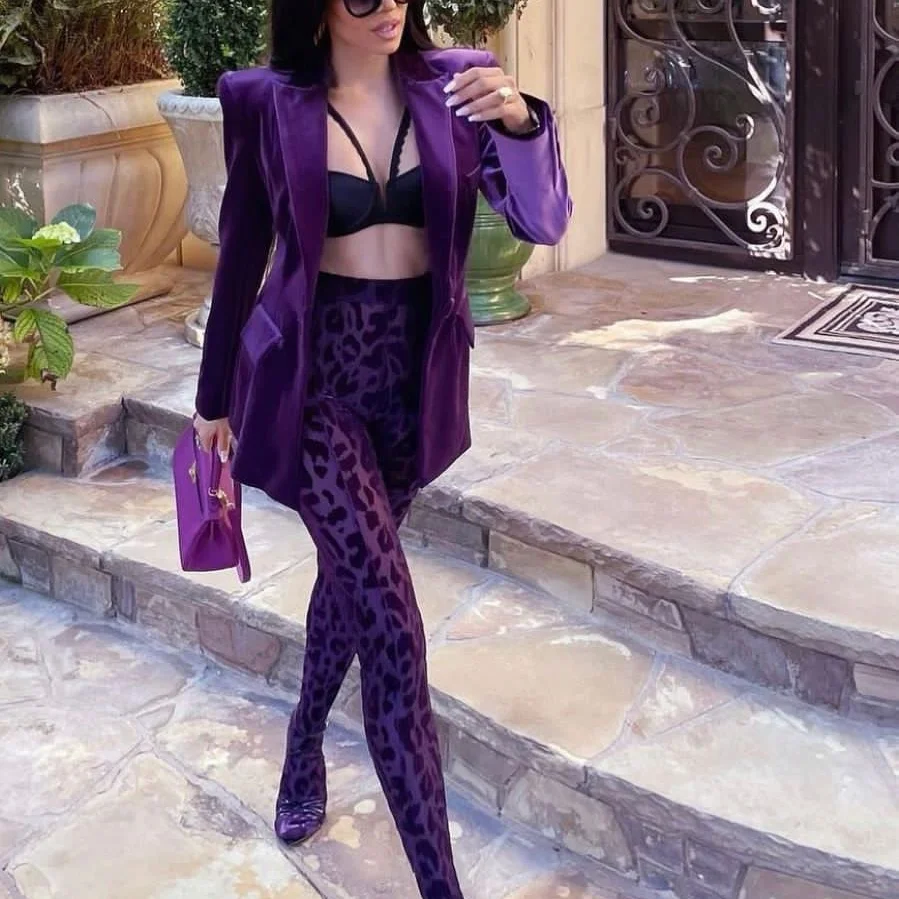 

H3244 Fashion Sexy top&pants Women's Celebrity Night Club Wear Evening 2 pieces Pants Set, Picture color