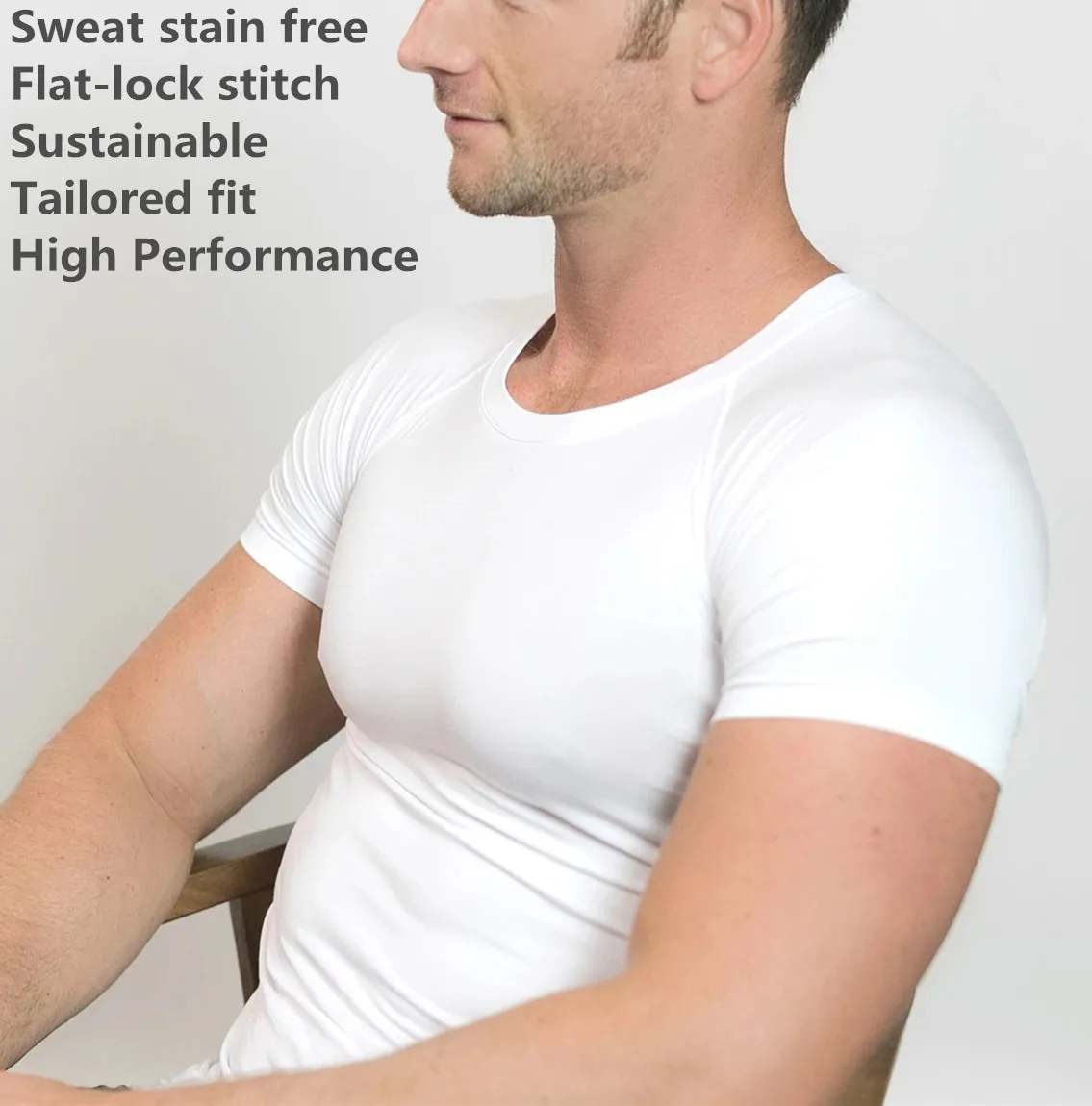 

Import Austria modal sweat proof absorb mens unisex white t-shirt armpit pad sweatproof undershirt under shirts