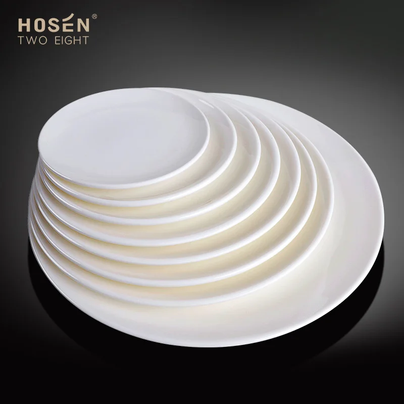 

Assiette Plato Melamina Piring Melamine Plate Round White 10 Inch Hard Plastic Dinner Plat 100% Melamine Dinner Plate Set