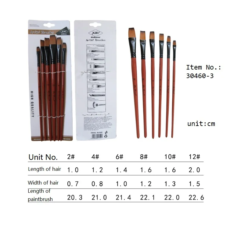 Art Factory Supplies Bulk Paint Brush With Simple Package,Hotsale Cheap