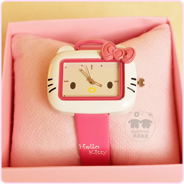 

Cute KT cat fashion girl wrist watch jelly color children's Watch, 3 colors