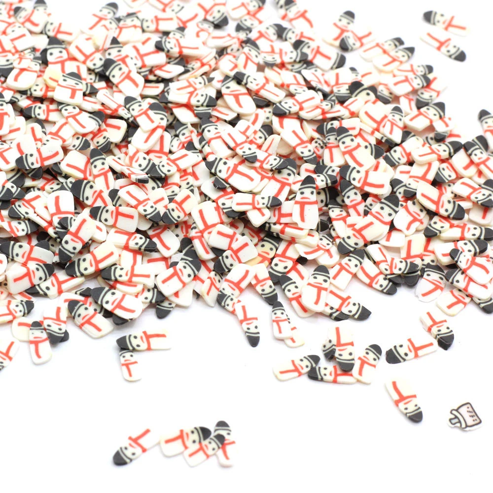 

Cartoon Colorful Soft Pottery Christmas Snowman Walking Stick 500g/bag Beauty Manicure Diy Patch Crystal Mud Filling, Multi