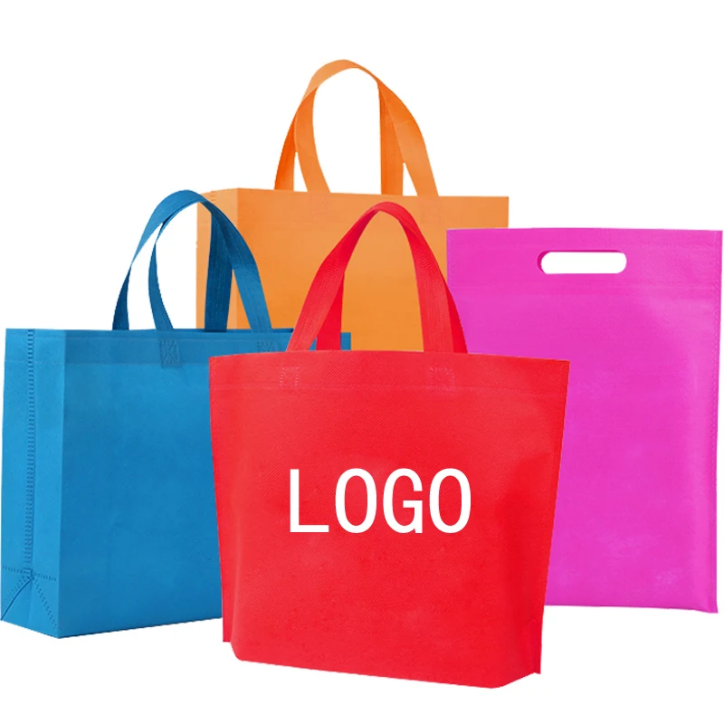 

Eco-friendly Biodegradable Promotional Non Woven Bag Silk Screen Printing CMYK Custom Recycle Reusable Shopping Bags with Logo, White/black/blue/royal blue/red/burgundy/brown/green/customized color