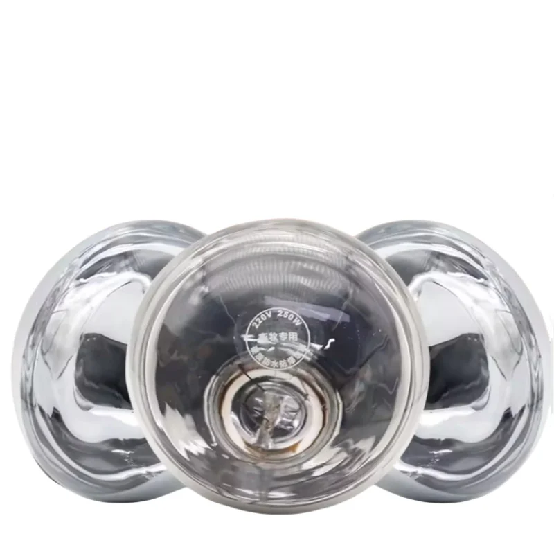 White Glossy Brood Chick Heating Lamp Poultry Equipment Chicken Farming Waterproof Heat Lamp