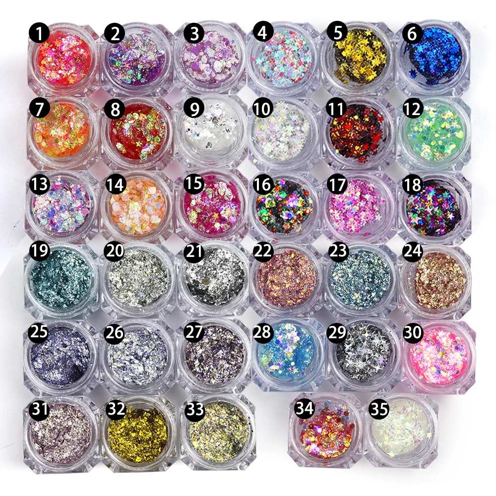 

Wholesale 35 Colors Palette Eyeshadow Bling Bling Glitter Gel Cream Eyeshadows