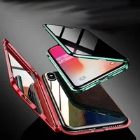 

Anti peeping magnetic case tempered glass 360 degree full body privacy for iPhone