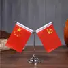 small table flagpoles with 2x3 inch custom flag banners