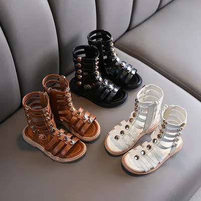 

fashion soft girls flat Gladiator Shoes kids girl summer shoe girls dressy sandal shoes, Picture shows