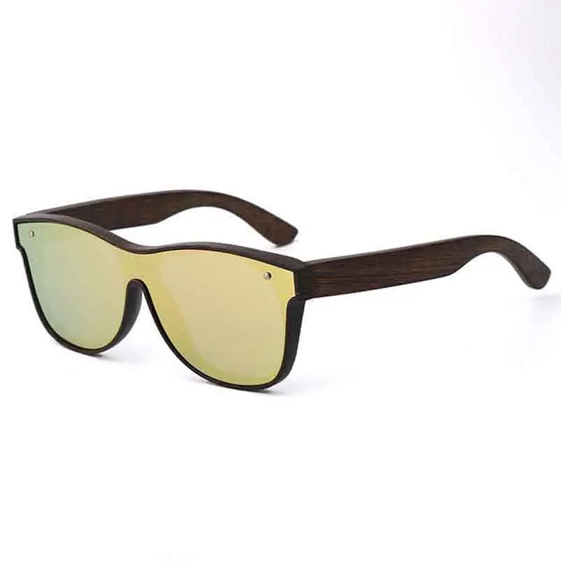 

New Arrival Vintage One Piece Men Driving UV 400 Polarized Shaded Wooden Fashion Sunglasses 2022