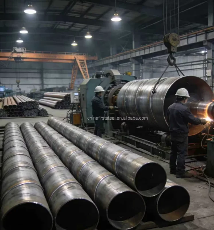 Large Diameter S235JR S275JR Spiral Welded Steel Pipe Different Wall Thickness