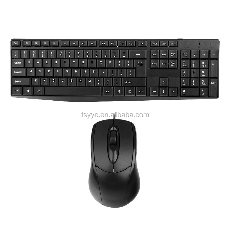 

Waterproof wired OEM keyboard and mouse combo suitable for office, Black